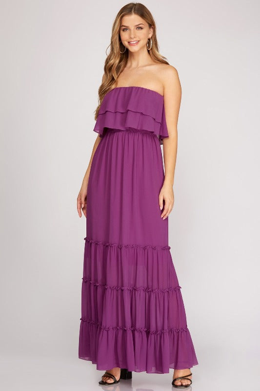 purple tube dress Lilac Rhianna Can be worn as a bridesmaid dress RLA3693 - Lam Mini Tube