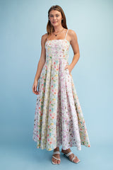 Gigio Mixed Floral Cotton Maxi Dress - Multi Flower