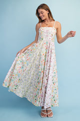 Gigio Mixed Floral Cotton Maxi Dress - Multi Flower