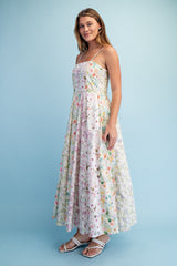 Gigio Mixed Floral Cotton Maxi Dress - Multi Flower