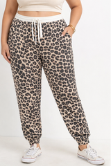 Cherish Plus Thermal Jogger Pants Lounge - Leopard