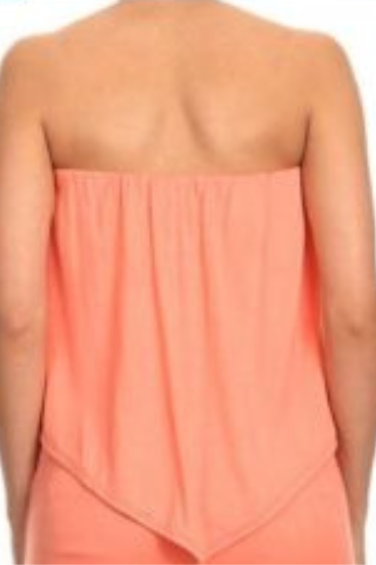 Chatoyant Layer Summer Tube Top - Apricot