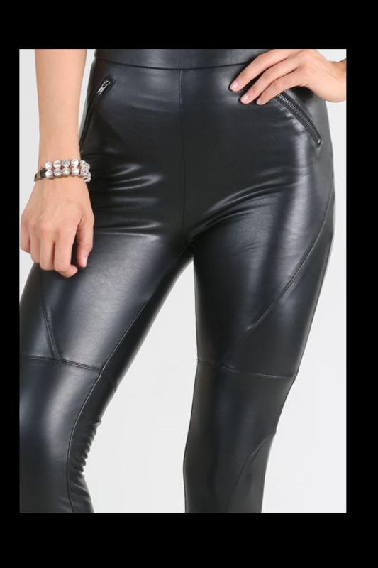 Nikibiki Faux Leather Leggings - Black