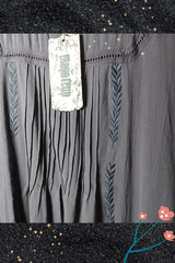 Monoreno Arrow Embroidered Handkerchief Tunic - Charcoal