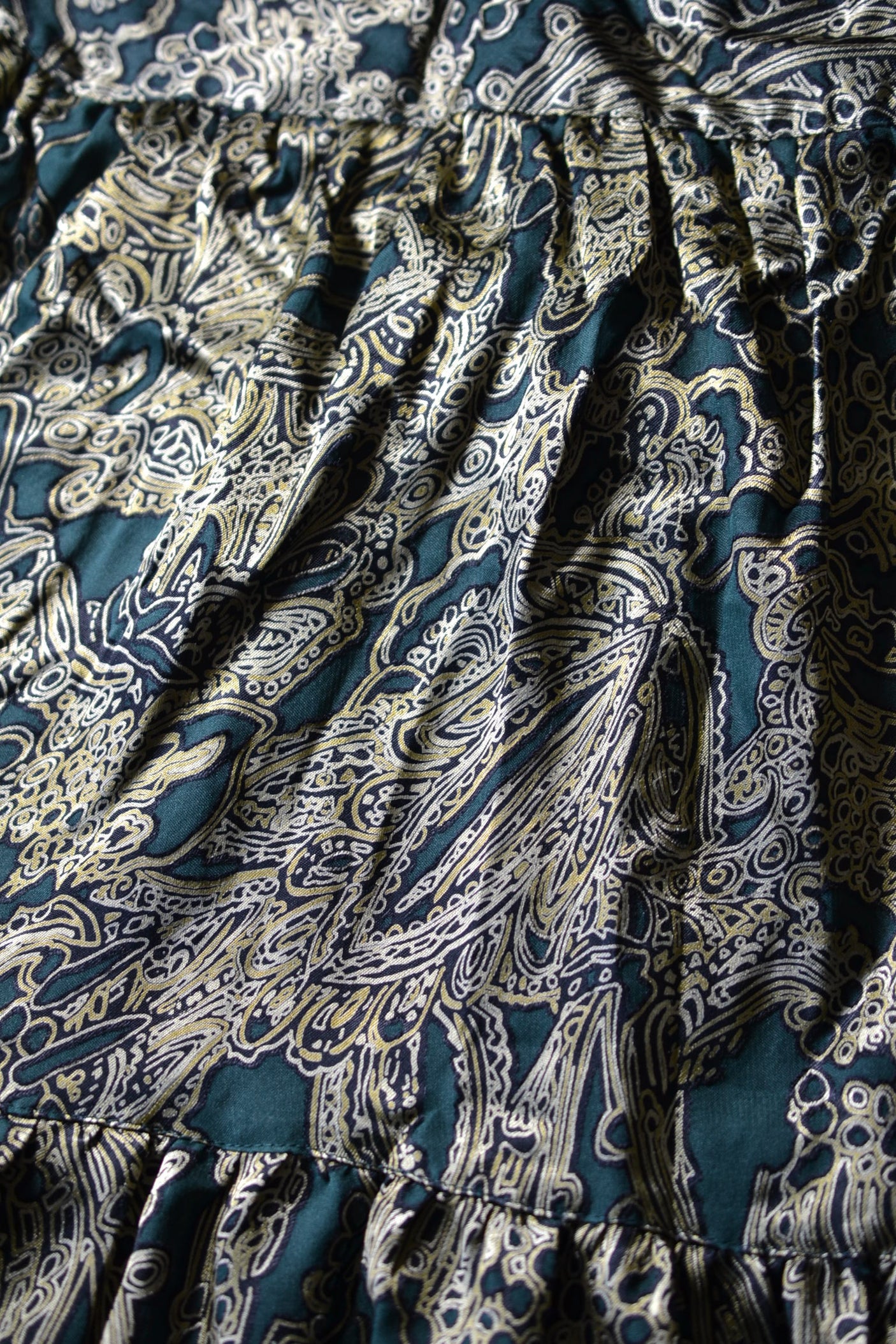 *SALE Angie Farah Midi Dress - Green Gold