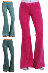 Chatoyant Mineral Wash Bell Bottom Soft Pants