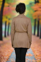 Hyfve Belted Suede Wrap Jacket - Camel
