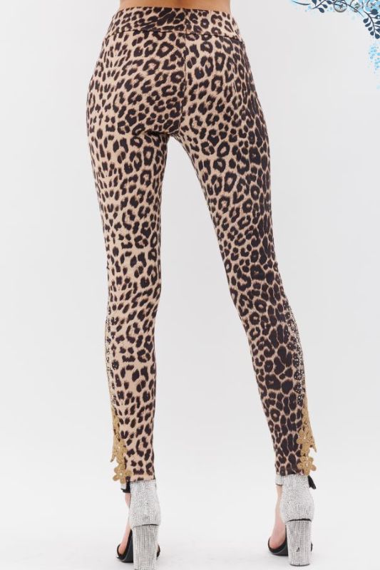 Vocal Leopard Lace & Stones Leggings