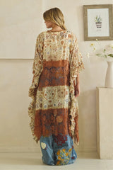 Oli & Hali Copper Patchwork Boho Kimono Duster