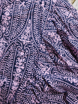 Jodifl Geo Print Babydoll Dress - Navy Pink