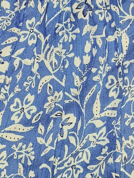 Angie Ditsy Print Wide Leg Jumpsuit - Blue