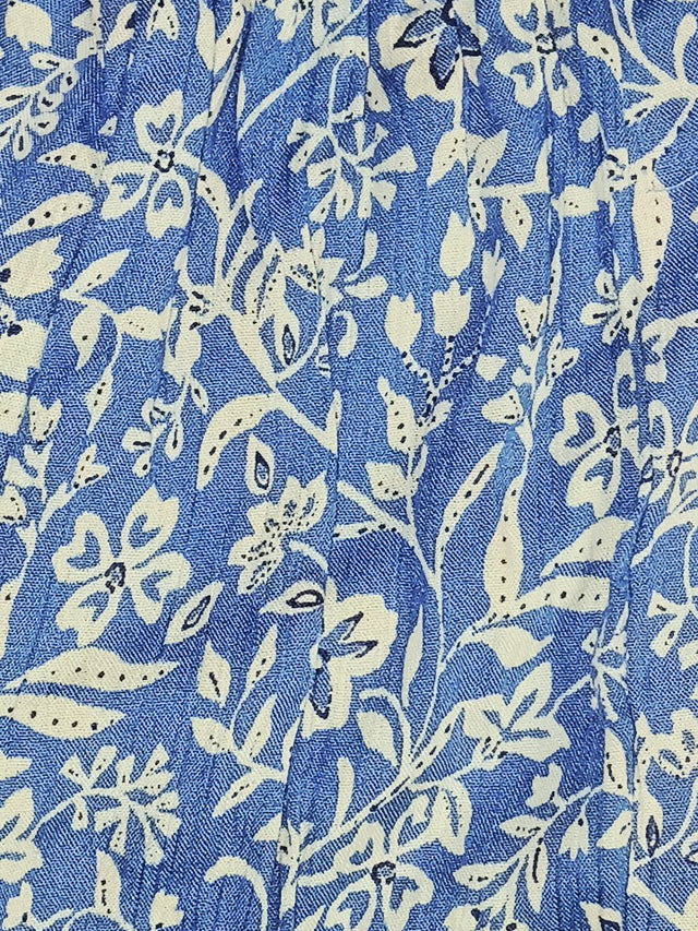 Angie Ditsy Print Wide Leg Jumpsuit - Blue