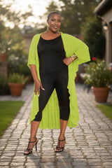 Shawl Dawls Long Hi Lo Shawl Vest - Ivory or Lime