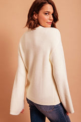 Gigio Snowy Soft Sweater Top - Cream