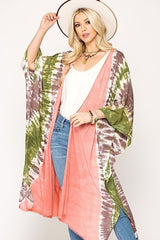 Beach Cover Up Kimono - Coral