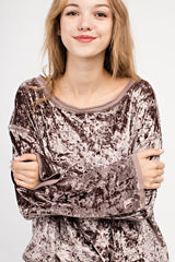 Mittoshop Crush Velvet Top - Mocha