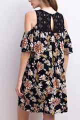 L Love  Black Floral Dress