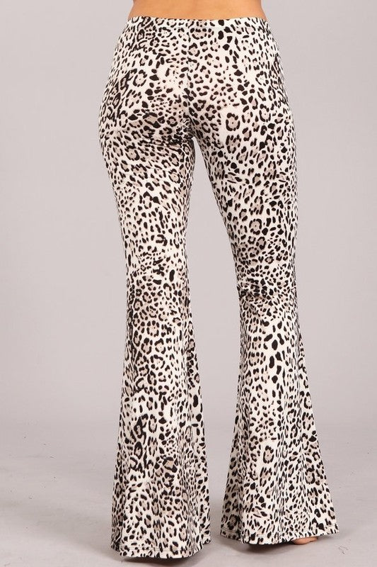 Chatoyant Leopard Skinny Pants - White