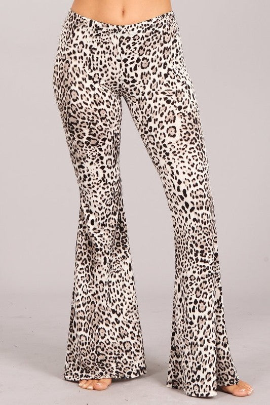 Chatoyant Leopard Skinny Pants - Black Taupe