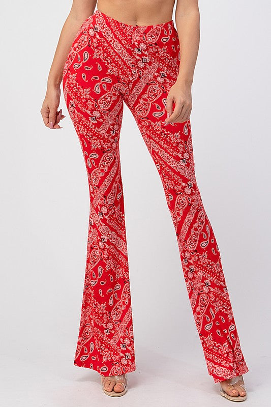 Red Bandana Skinny Pants