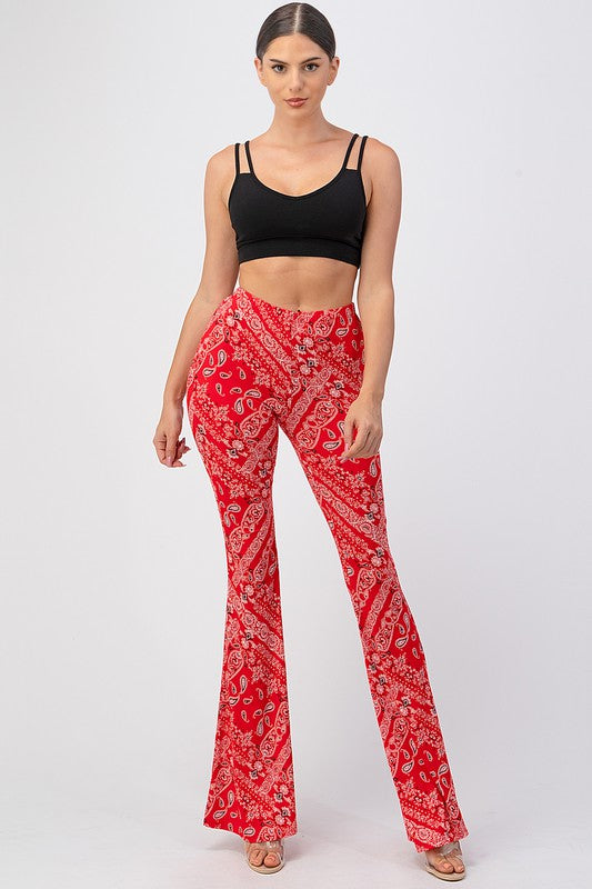 Red Bandana Skinny Pants