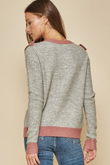 Andree by Unit Pullover Sweater - Heather Grey