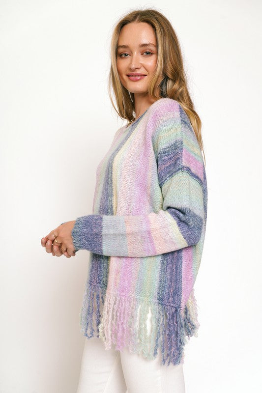 Mystree Cozy Chic Knit Wool Blend Relaxed Sweater Top
