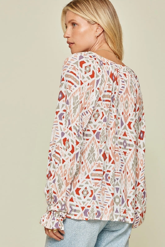 Andree by Unit Modern Abstract Print Blouse - Multi