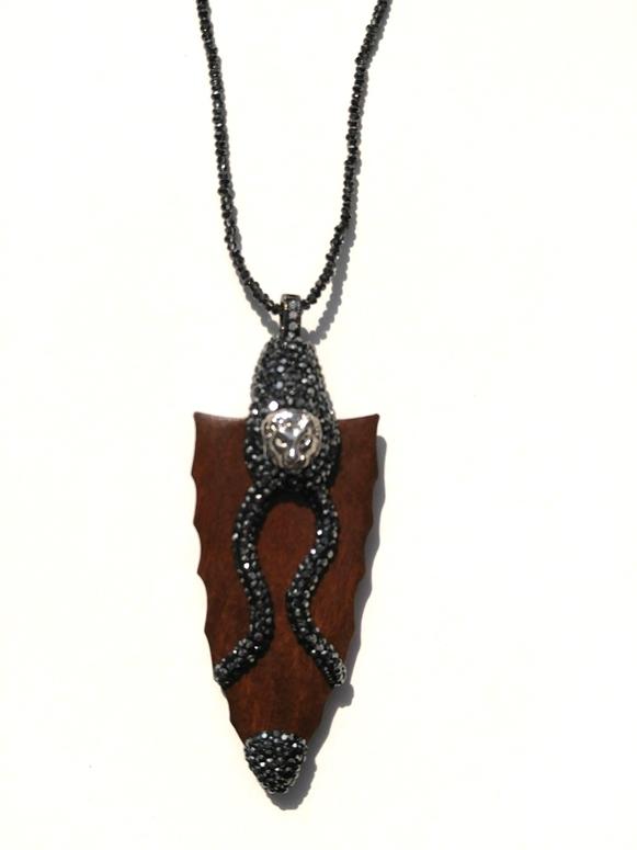 Lion Arrowhead Statement Pendant Necklace