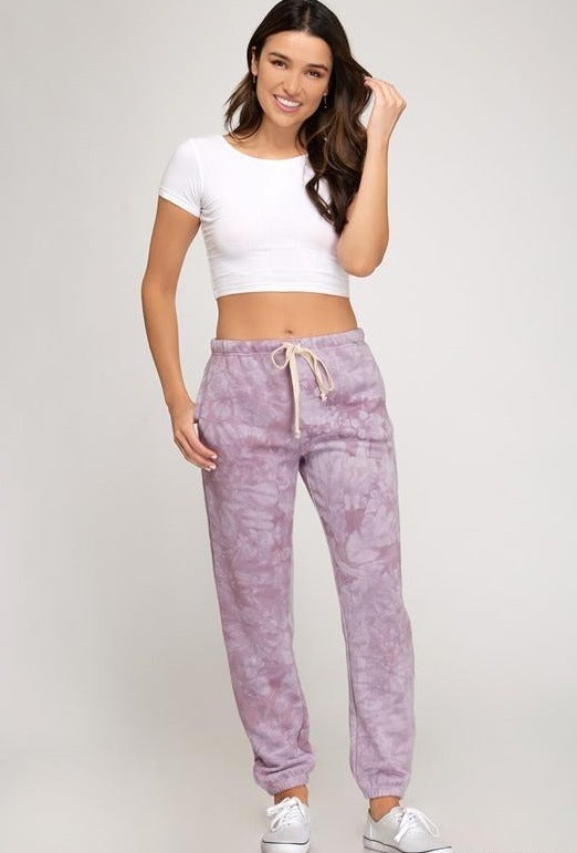 She + Sky Lounge Sweatpants - Misty Mauve