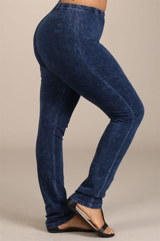 Chatoyant Plus Full Length Leggings - Dark Denim