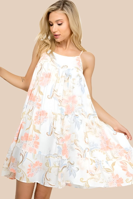 Kylie Paige Babydoll Dress - Off White