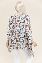 Floral Sunburst Lace Kimono - Ivory