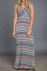 Gilli Multi Stripes Maxi Dress