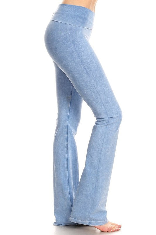 T-Party Mineral Wash Yoga Pants - Denim Blue – Debra's Passion