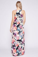 Beeson Floral Racer Back Maxi Dress - Multicolor