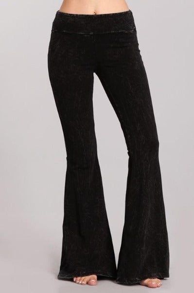 Chatoyant Back Pocket French Terry Bell Bottom Pants