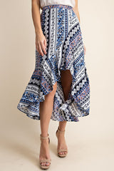 Kori Leila Ruffle Skirt - Blue