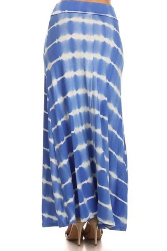 Renee C Tie Dye Maxi Skirt - Blue