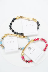 Blessed Black Beaded Bracelet