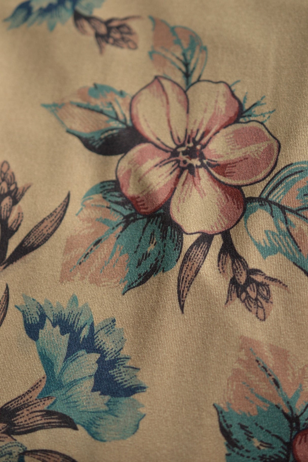Nastasha Floral Pants Plus Size - Taupe