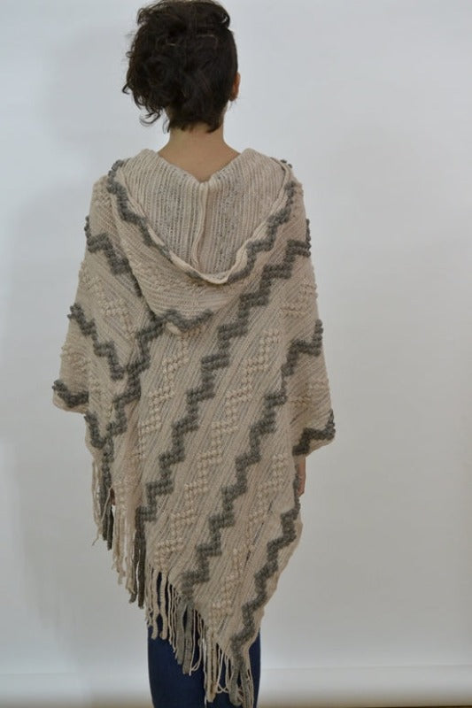 Origami by Vivien Fringe Hoodie Poncho