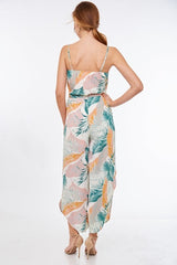 Tulip Cut Tropical Jumpsuit - Off White