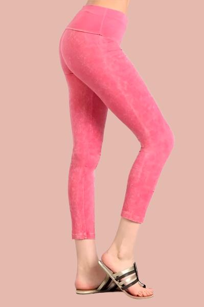 Chatoyant Foldover Waist Capri Leggings - Many Colors