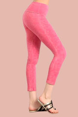 Chatoyant Foldover Waist Capri Leggings - Many Colors