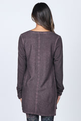 M.Rena Reverse French Terry Tunic Top - Fig