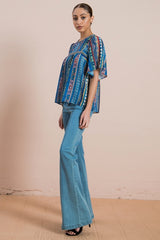 Sausalito Blouse - Blue