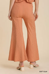 Umgee Soft Flare Bell Pants - Soft Clay