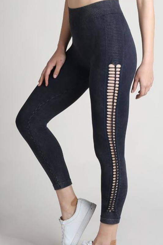 Nikibiki Braid 7/8 Leggings - Denim or Ice Blue