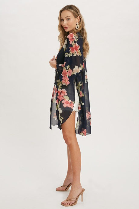 Floral Chiffon Kimono